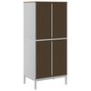vidaXL Garderobe FLORO hvit 77x53x171 cm heltre furu