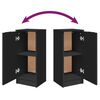 vidaXL Skjenker 2 stk svart 30x30x70 cm konstruert tre