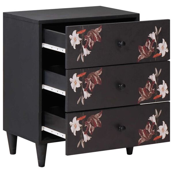 vidaXL Nattbord med skuff Flerfarget 50 x 33 x 60 cm Massiv mango tre