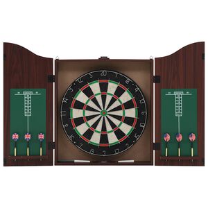 vidaXL Profesjonell dartskive sisal med skap og 6 darts