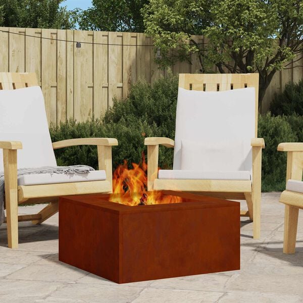 vidaXL B&aring;lplass Brun 60 x 60 x 30 cm Cortenst&aring;l