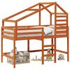 vidaXL Hemsengeramme VoksBrun 90 x 190 cm Massiv furu