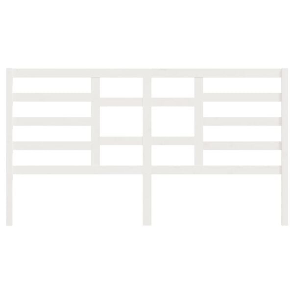 vidaXL Sengegavl hvit 186x4x104 cm heltre furu