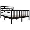 vidaXL Sengeramme svart heltre furu 135x190 cm Double
