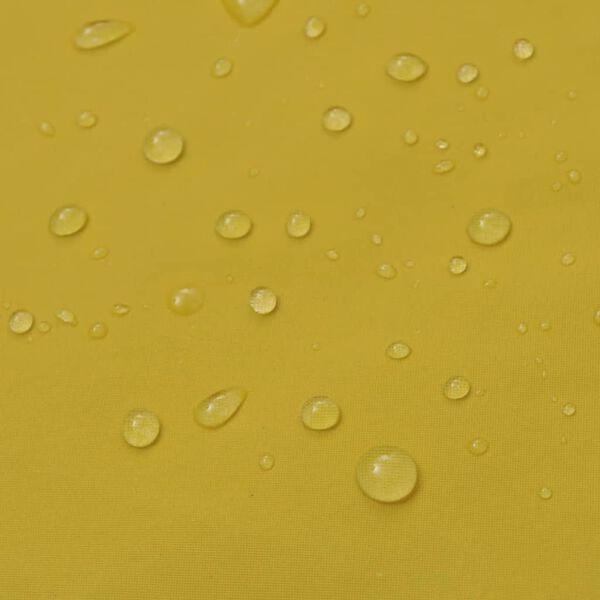 vidaXL Vanntett kraftig lang regnfrakk med hette gul L