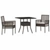 vidaXL Hage Spisegruppe 3 pcs Brun Poly rattan