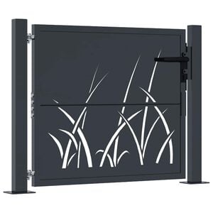 vidaXL Hageport antrasitt 100x75 cm st&aring;l gressdesign