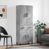 vidaXL Highboard betonggr&aring; 69,5x34x180 cm konstruert tre