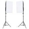 vidaXL Fotostudiosett med lyssett og bakgrunn