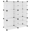 vidaXL Skostativ gjennomsiktig 84x31,5x93 cm PP