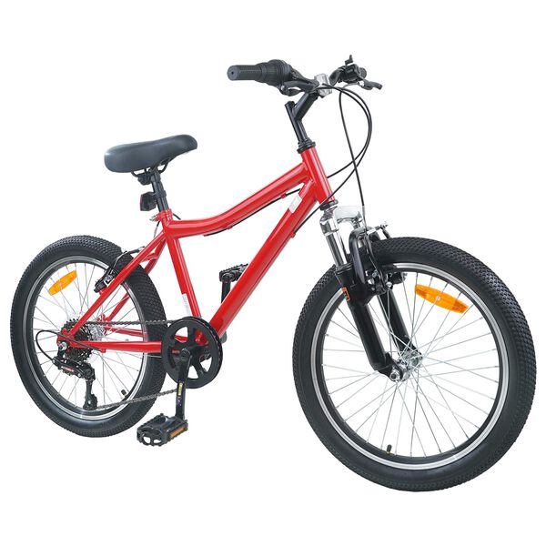 vidaXL Barnesykkel 20 Tommer 6-Speed for 6-11 &aring;r gammel R&oslash;d