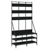 vidaXL Klesstativ med skooppbevaring svart 100x40x184 cm