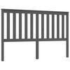 vidaXL Sengegavl gr&aring; 166x6x101 cm heltre furu