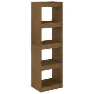 vidaXL Bokhylle/romdeler honningbrun 40x30x135,5 cm heltre furu