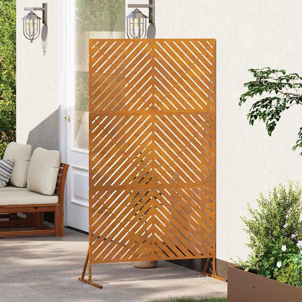 vidaXL Personvernsvegg Grå 100 x 50 x 180 cm Stål