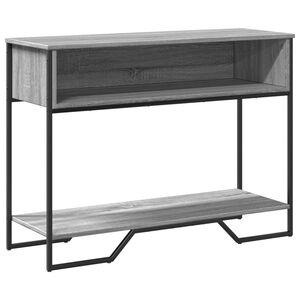 vidaXL Konsollbord gr&aring; sonoma 100x35x74,5 cm konstruert tre