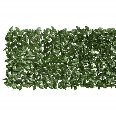 vidaXL Balkongskjerm med mørkegrønne blader 300x75 cm