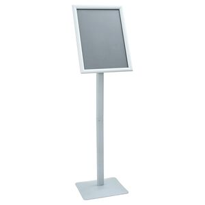 vidaXL Pedestal plakatstativ s&oslash;lv 32,5 x 27 x 126 cm PVC og st&oslash;pejern