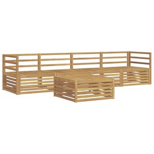 vidaXL Utend&oslash;rs sofa-sett 5 pcs Hvit Solid akasietre