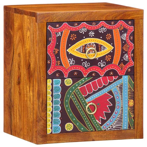 vidaXL Nattbordskap med skuff Brun 35 x 30 x 40 cm heltre akasie