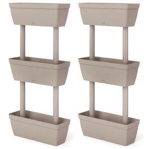 vidaXL Plantekasser 6 stk 100 cm gr&aring;brun