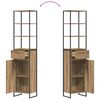 vidaXL Baderomsskap Kunstnerisk Eik 40 x 30 x 180 cm Konstruert tre