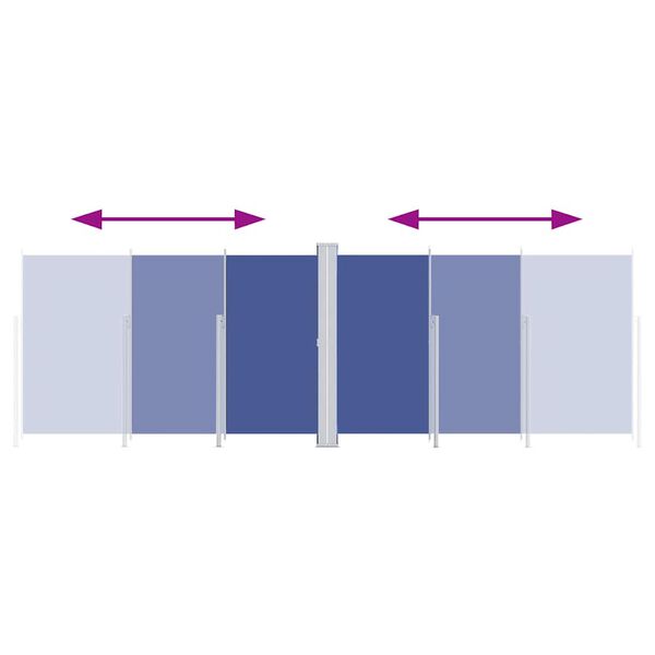 vidaXL Uttrekkbar sidemarkise 220x600 cm bl&aring;