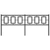 vidaXL Utskiftbar sengegavl i metall svart 193 cm