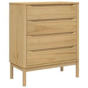vidaXL Kommode FLORO voksbrun heltre furu