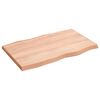 vidaXL Bordplate lysebrun 80x50x(2-4)cm behandlet heltre naturlig kant