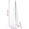 vidaXL LED Juletre 789 LEDs Kald Hvit 476 cm