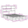 vidaXL Seng med bokhylle uten madrass hvit 160x200 cm heltre