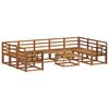 vidaXL Utend&oslash;rs sofa-sett 10 pcs Naturlig Solid akasietre