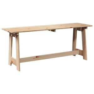 vidaXL Utend&oslash;rs benk Naturlig 119 x 47 x 35 cm Massiv Furu