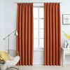 vidaXL Lystette gardiner med kroker 2 stk rust 140x175 cm