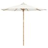 vidaXL Hageparasol &Oslash; 270 x 260 cm Bambus Rund Kremhvit