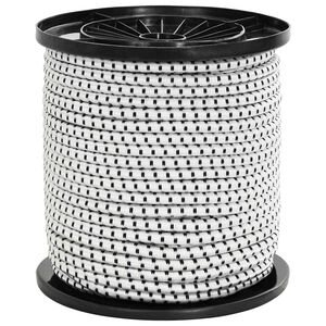 vidaXL Bungee Snorer 4 mm Svart og Hvit PP og gummi