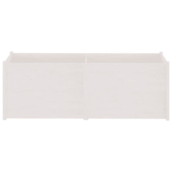 vidaXL Plantekasse 200x50x70 cm heltre furu hvit