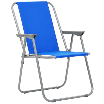 vidaXL Campingstoler sammenleggbare 2 stk 52x59x80 cm blå