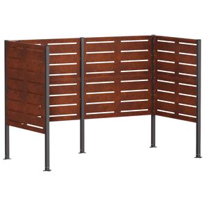 vidaXL Skjerm for s&oslash;ppeldunk 167 x 85 x 113 cm Cortenst&aring;l Rusten