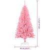 vidaXL Juletre med 150 LED med stativ Rosa 120 cm PVC