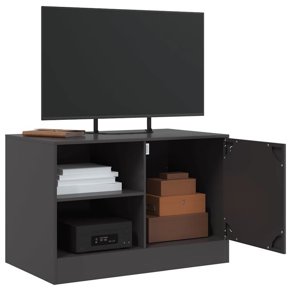 vidaXL TV-benker 2 stk svart 67x39x44 cm st&aring;l