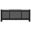 vidaXL Radiatordeksel MDF svart 205 cm