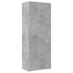 vidaXL Highboard betonggr&aring; 70x42,5x185 cm konstruert tre