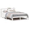 vidaXL Sengeramme med hodegavl hvit 150x200 cm heltre furu