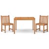 vidaXL Hagespisegruppe 3 deler heltre teak
