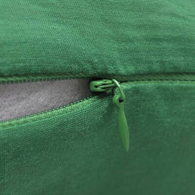 130924 4 Green Cushion Covers Cotton 80 x 80 cm