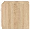 vidaXL Vegghengt TV-benk med LED sonoma eik 30,5x35x30 cm