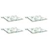 vidaXL Stolputer 4 stk bladm&oslash;nster 50x50x4 cm stoff