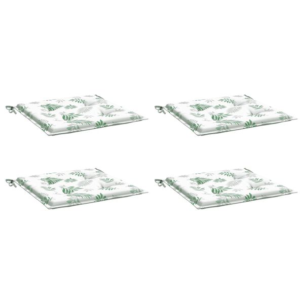 vidaXL Stolputer 4 stk bladm&oslash;nster 50x50x4 cm stoff